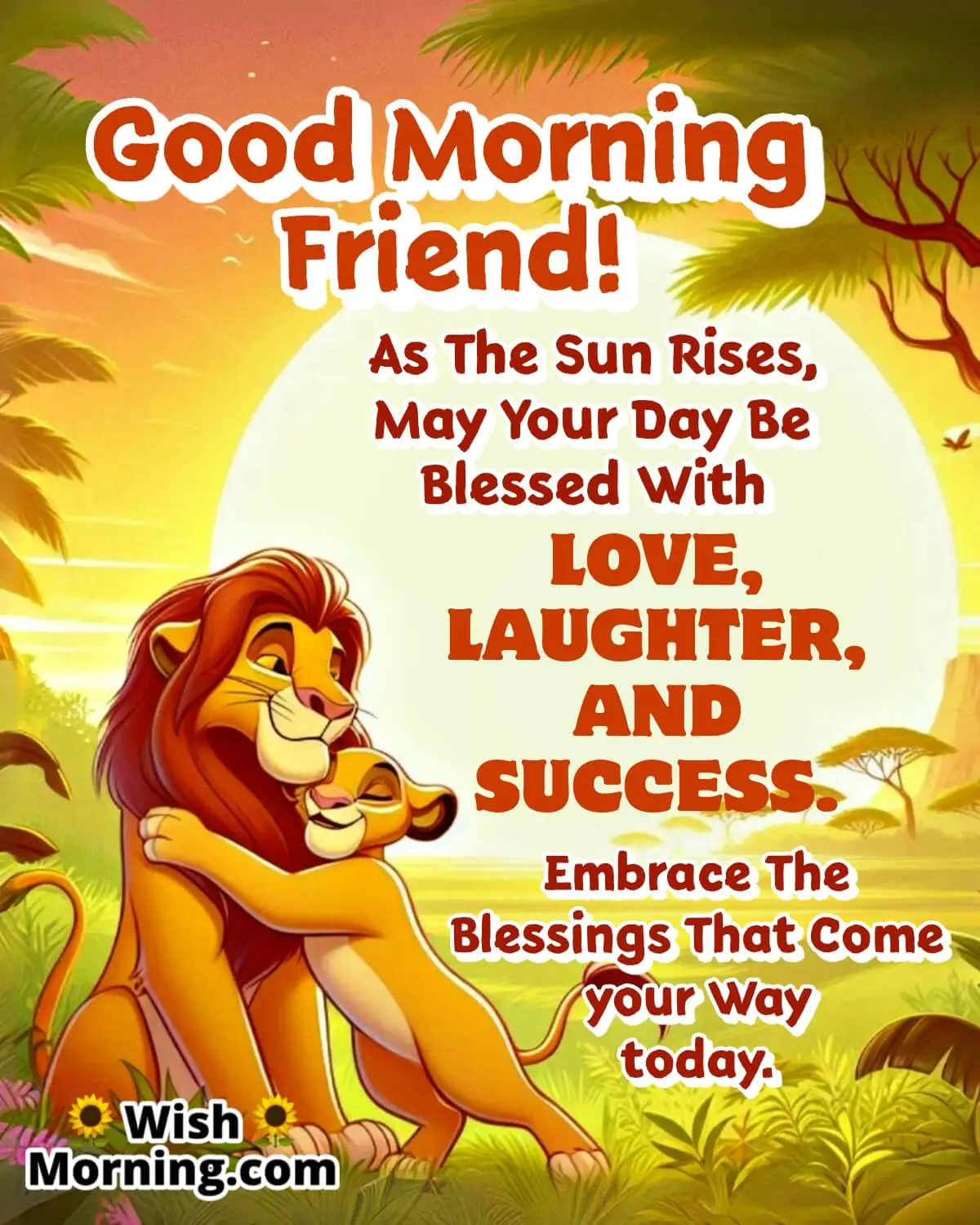 Sunshine Morning Blessings For A Special Friend
