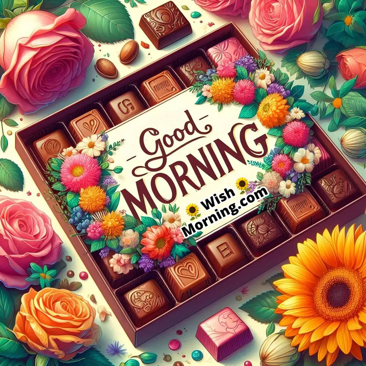 Sweet Blooms And Chocolates