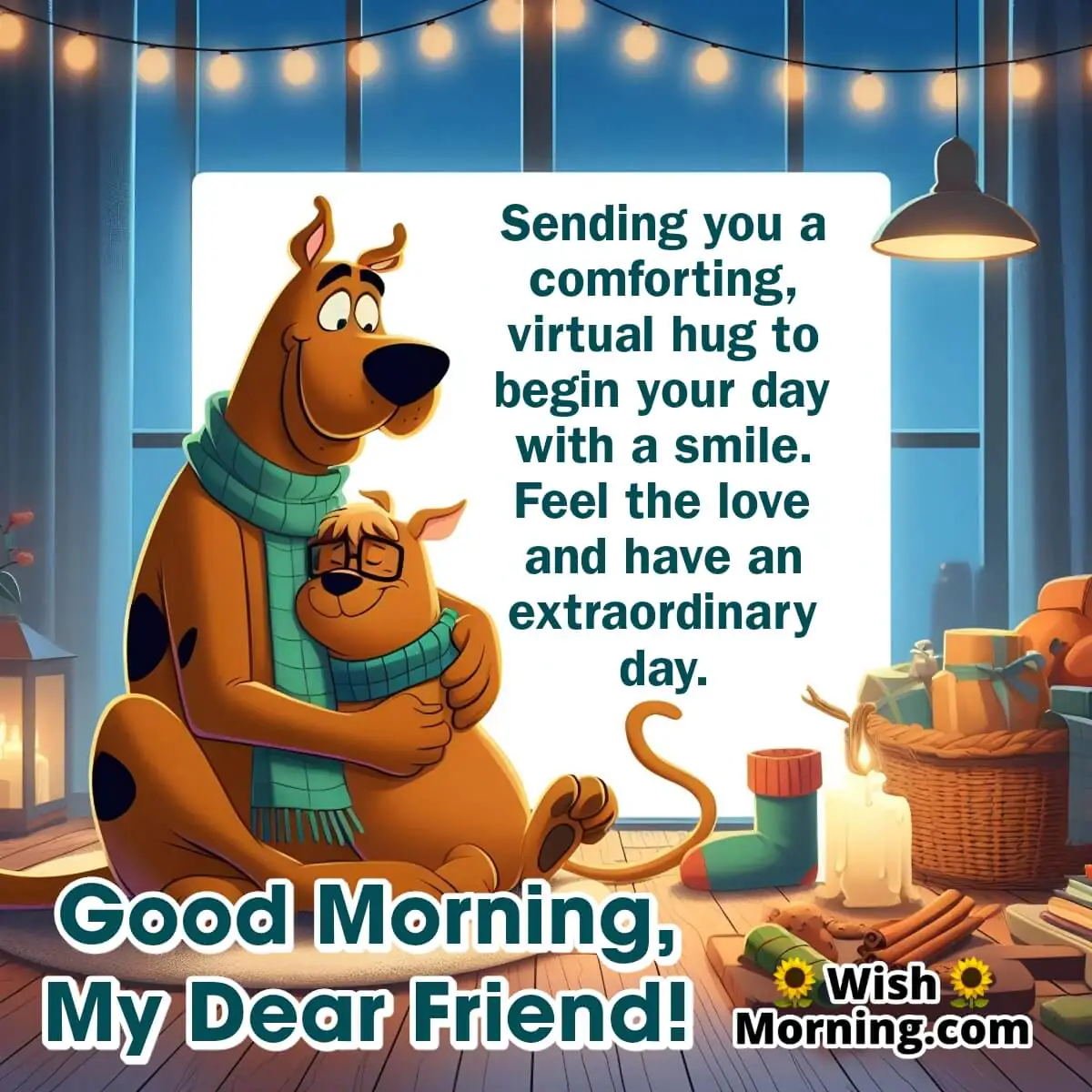 Warm Virtual Morning Hug For My Friend