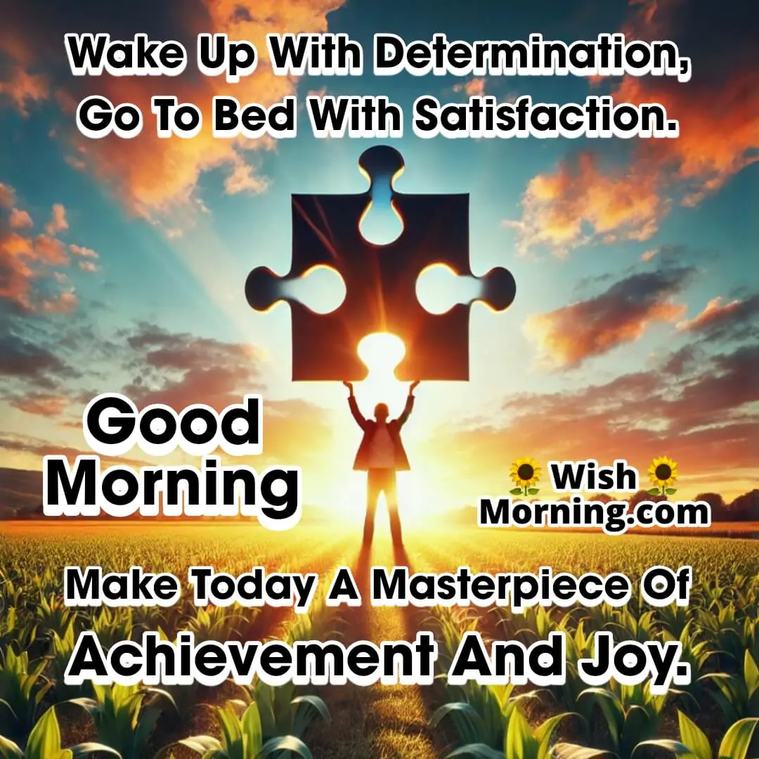 Good Morning Achievement Joyful Masterpiece Image