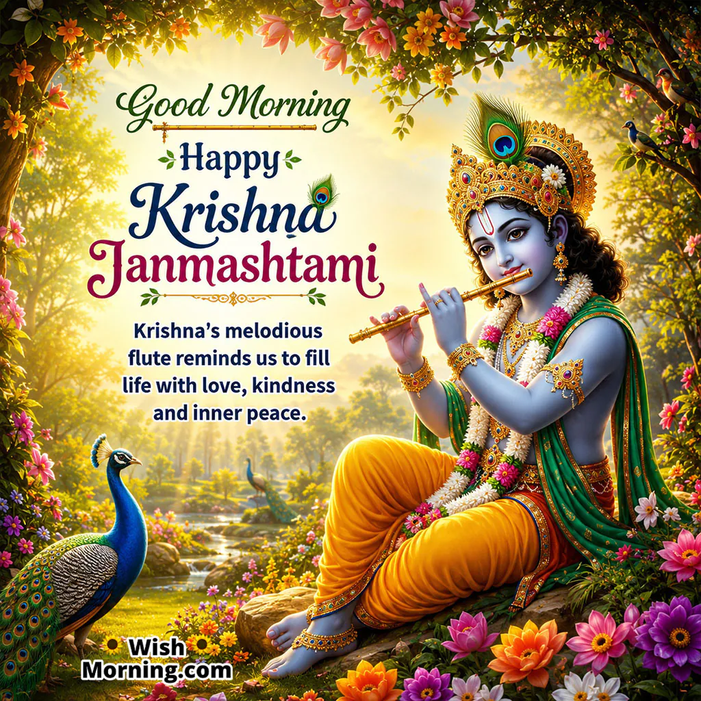 Good Morning Krishna Janmashtami Holy Devotion
