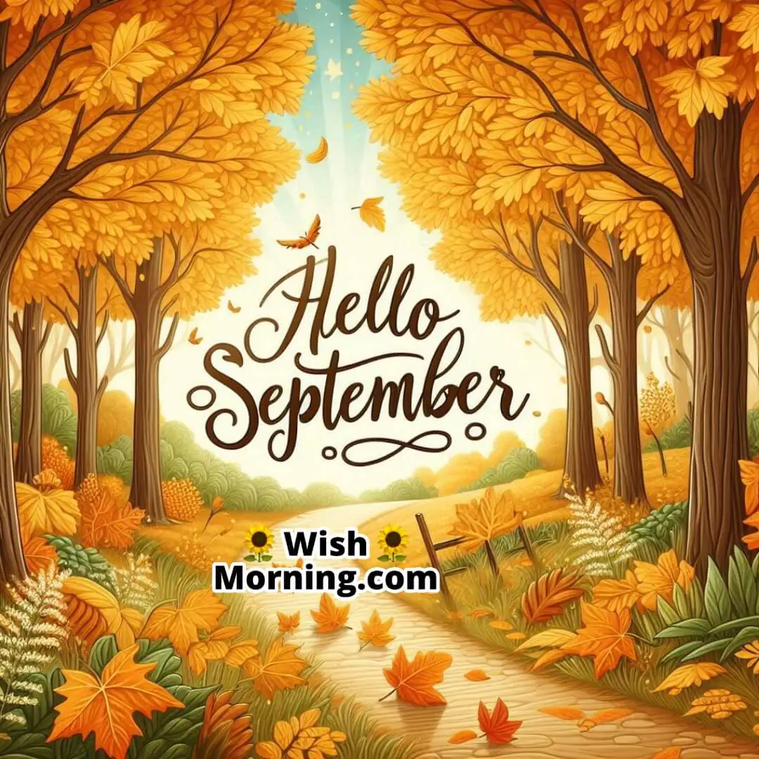 Hello September Autumn Leaves