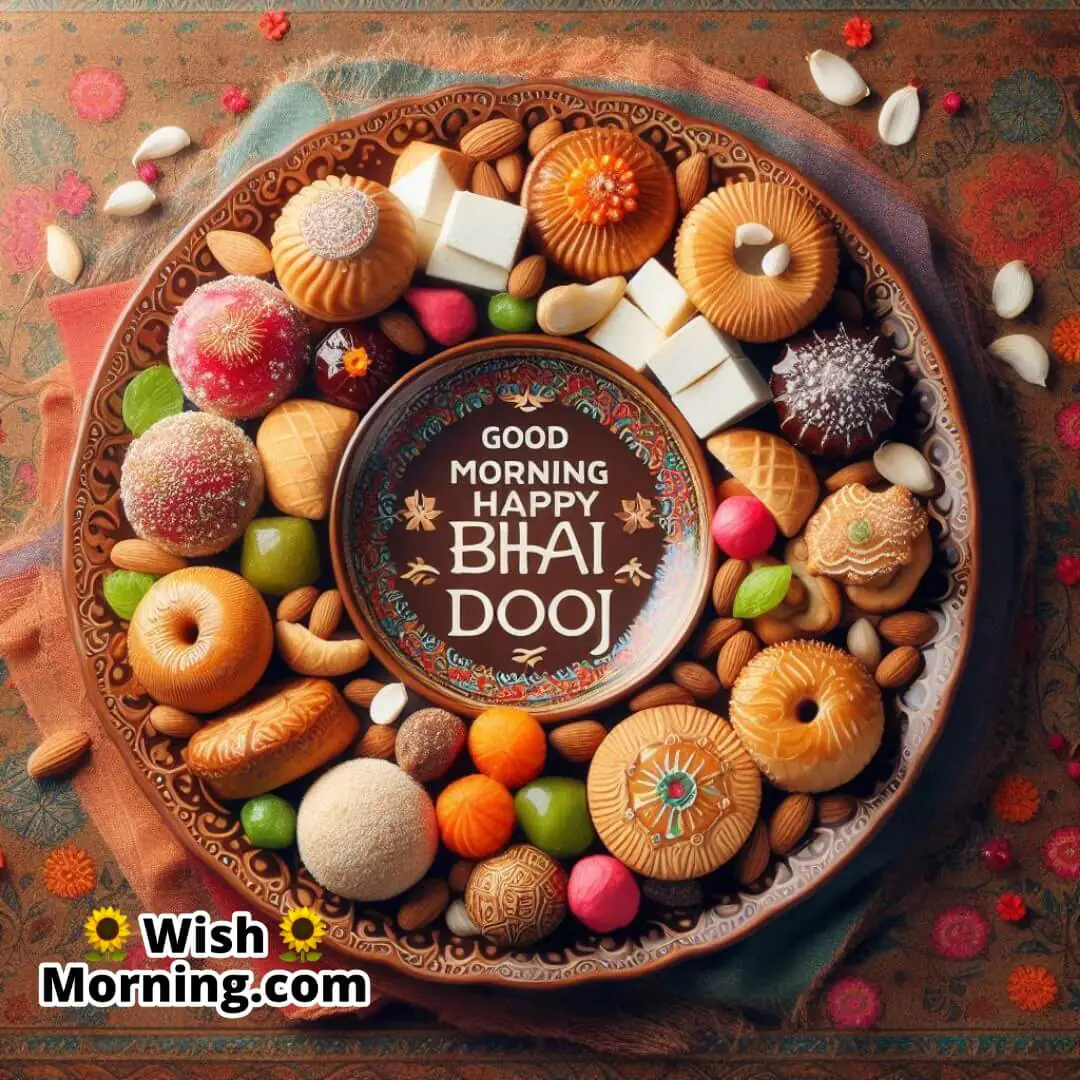 Bhai Dooj Good Morning Traditional Sweets