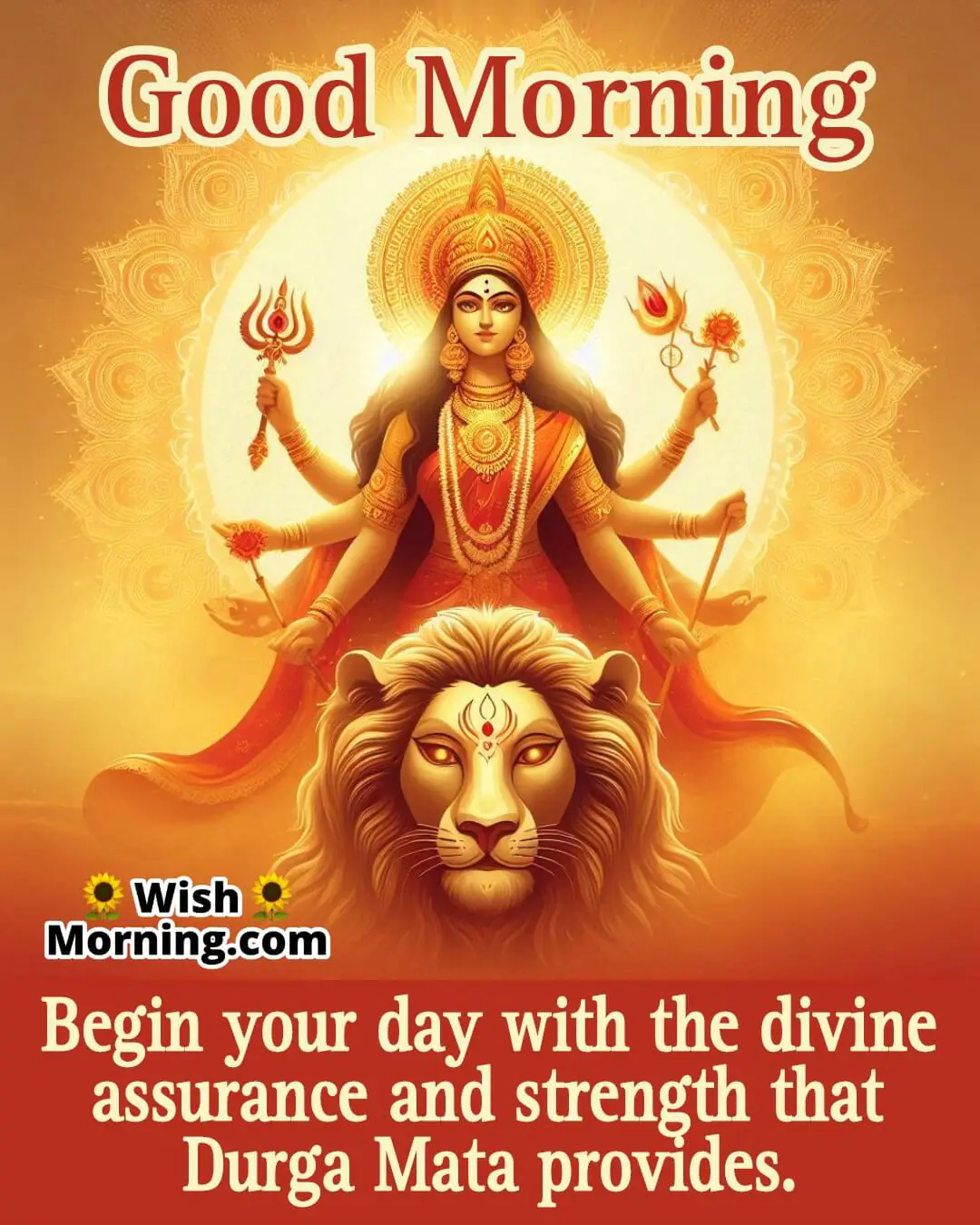 Divine Strength Durga Mata Morning Image