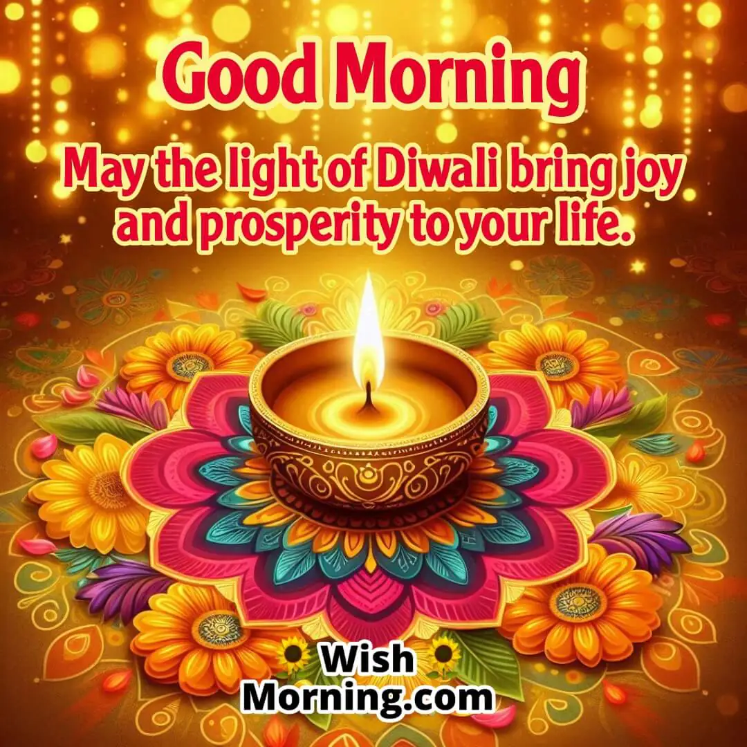 Good Morning Diwali Light Joy Prosperity Image