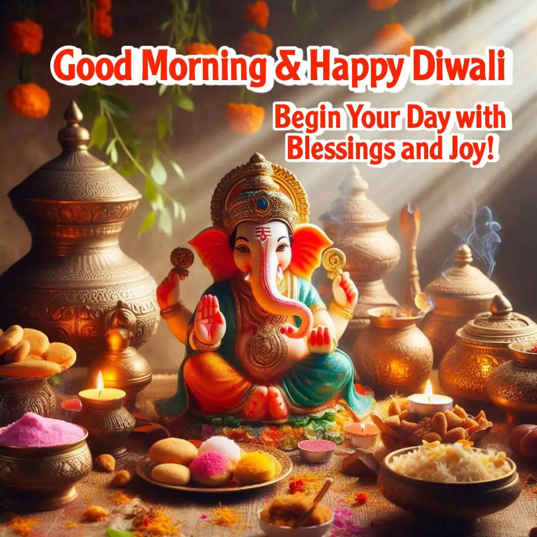 Good Morning Happy Diwali Ganesh Puja