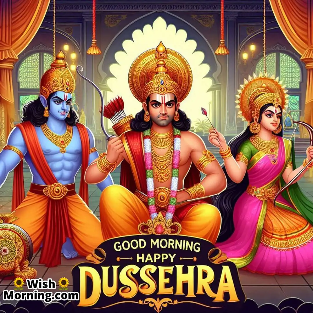 Good Morning Happy Dussehra Ramayana Image