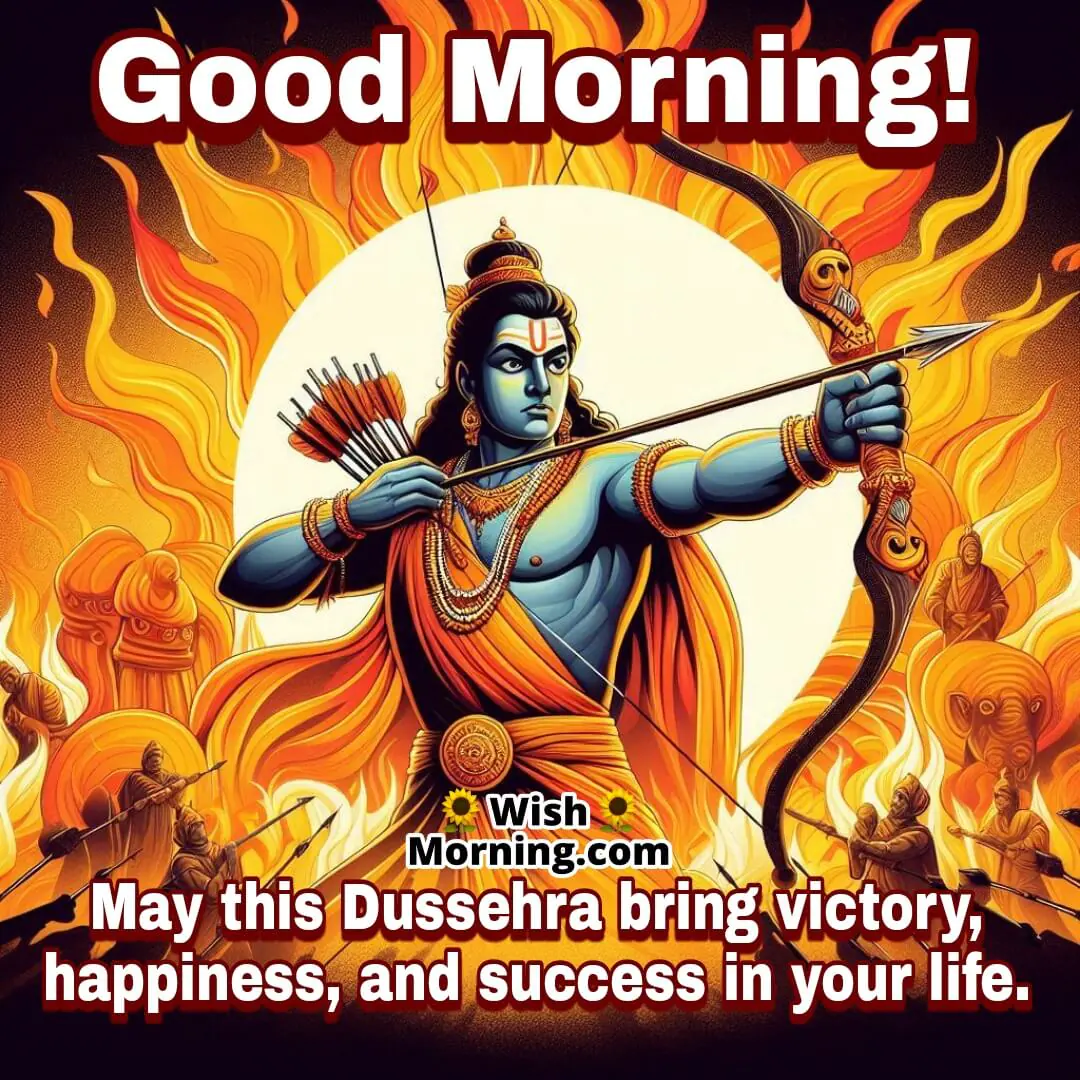 Good Morning Victory Happiness Dussehra Image