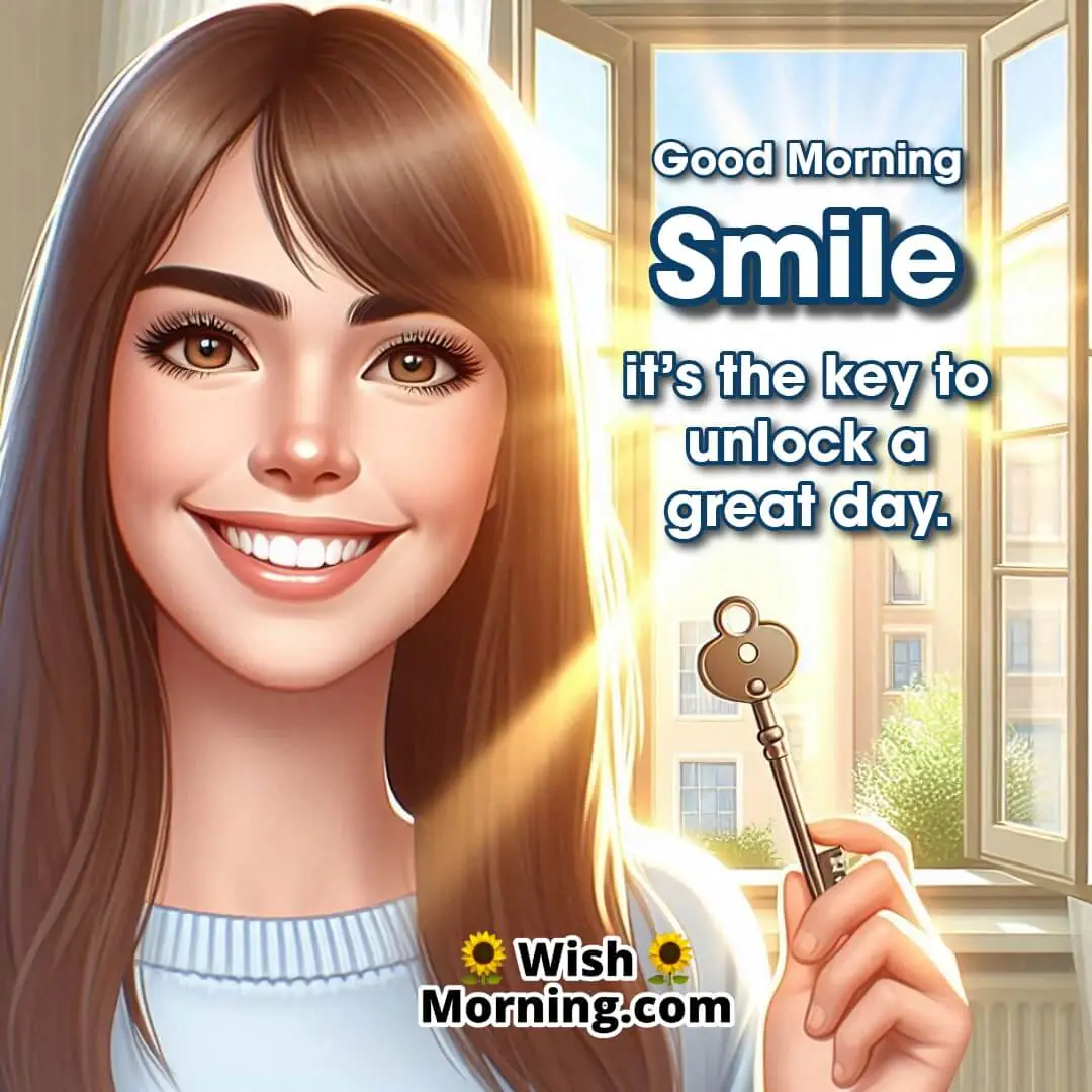 Bright scene with sunlight streaming through an open window, illuminating a key on a table, symbolizing unlocking the day.