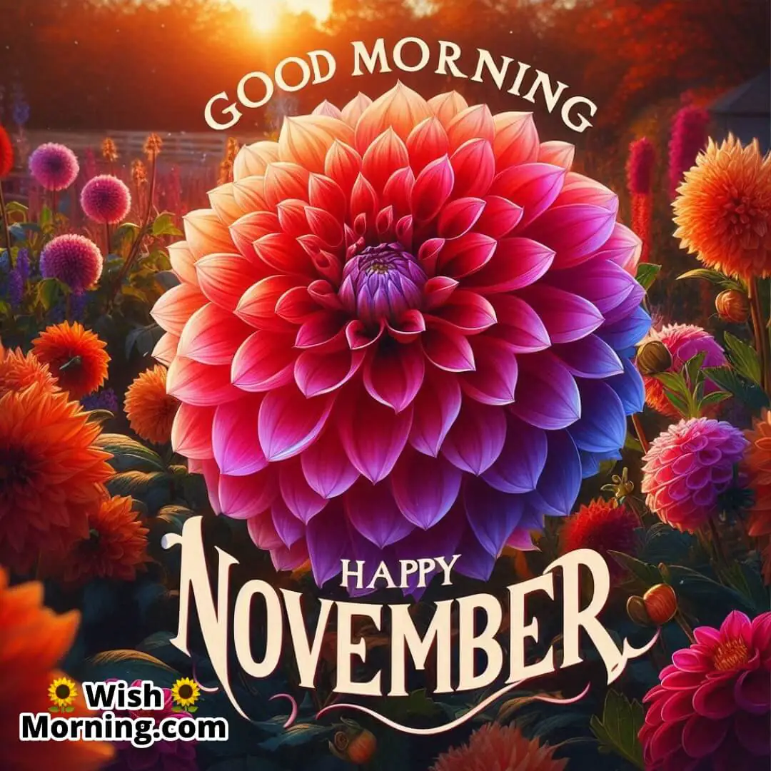 Good Morning Happy November Dahlias Pic