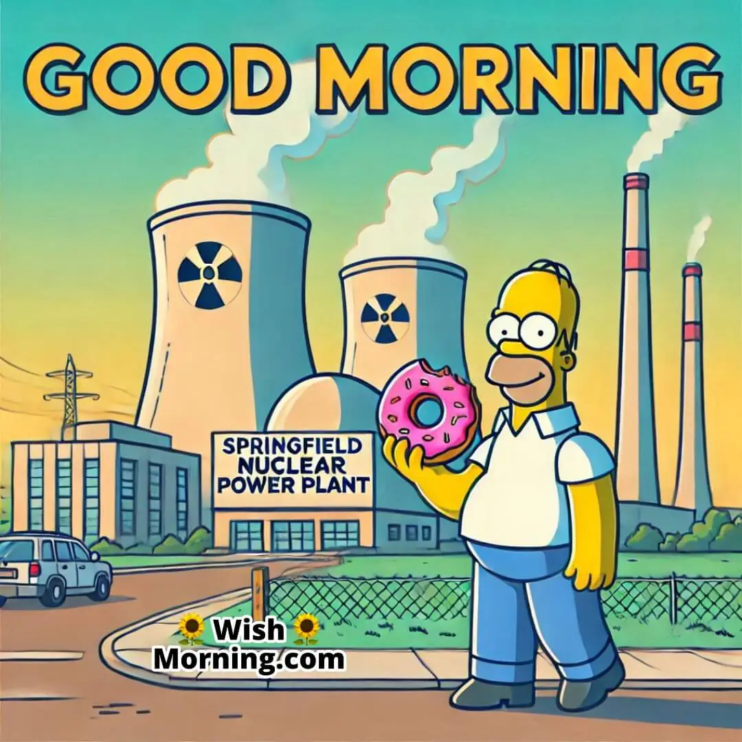 Good Morning Homer Simpson At Nuclear Power Plant