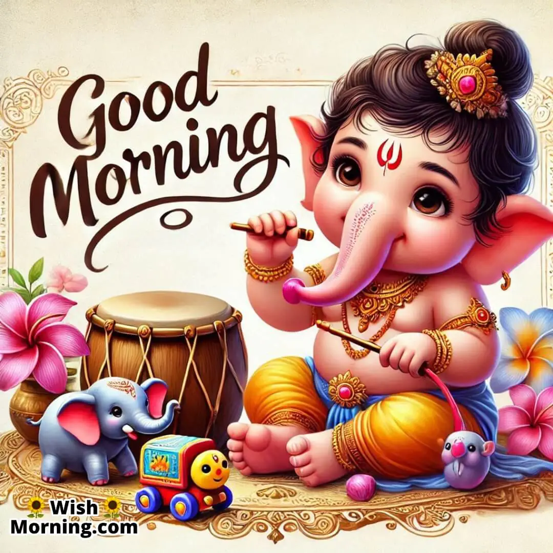 Good Morning Bal Ganesha And Toys