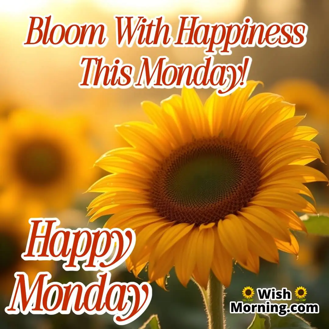 Happy Monday Flower Wishes