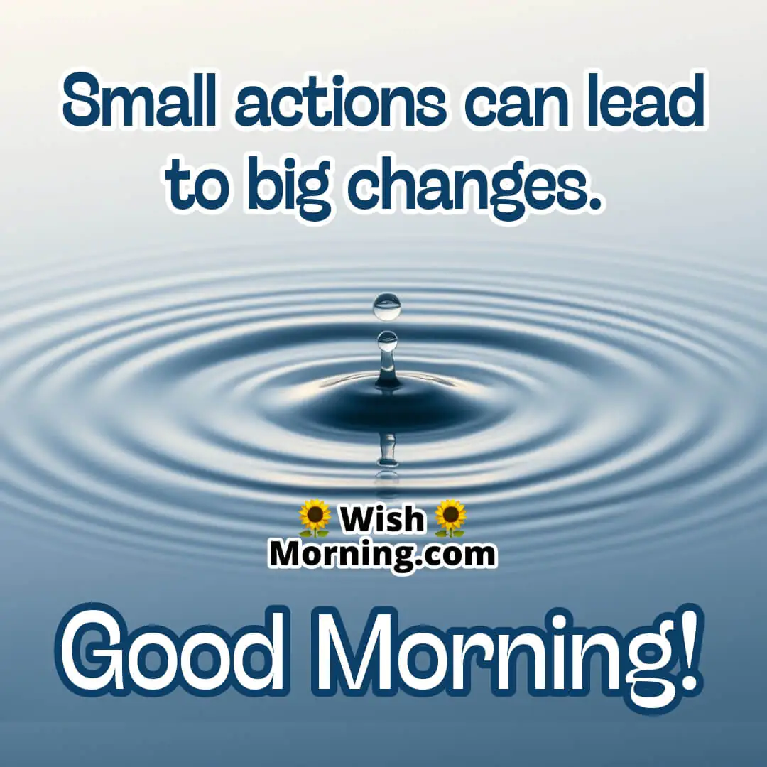 A single water droplet creating ripples in a calm lake under the morning light, symbolizing how small actions can lead to meaningful changes.