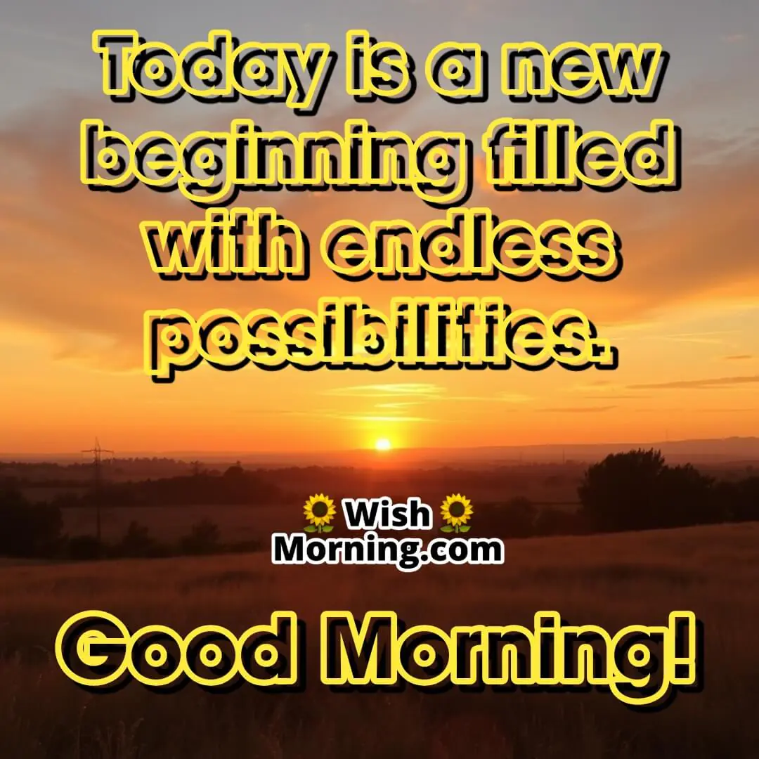 A sunrise over a peaceful landscape, symbolizing a fresh start and new opportunities for the day.