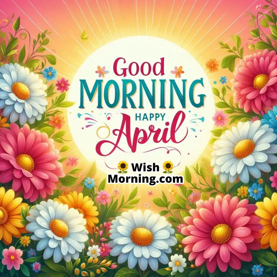 Good Morning April Lilac Blooming Flowers