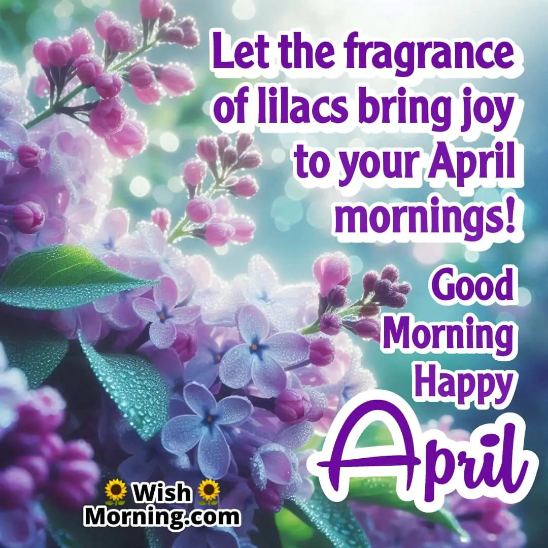 A soothing April morning filled with the soft fragrance of lilacs, symbolizing harmony and peace.