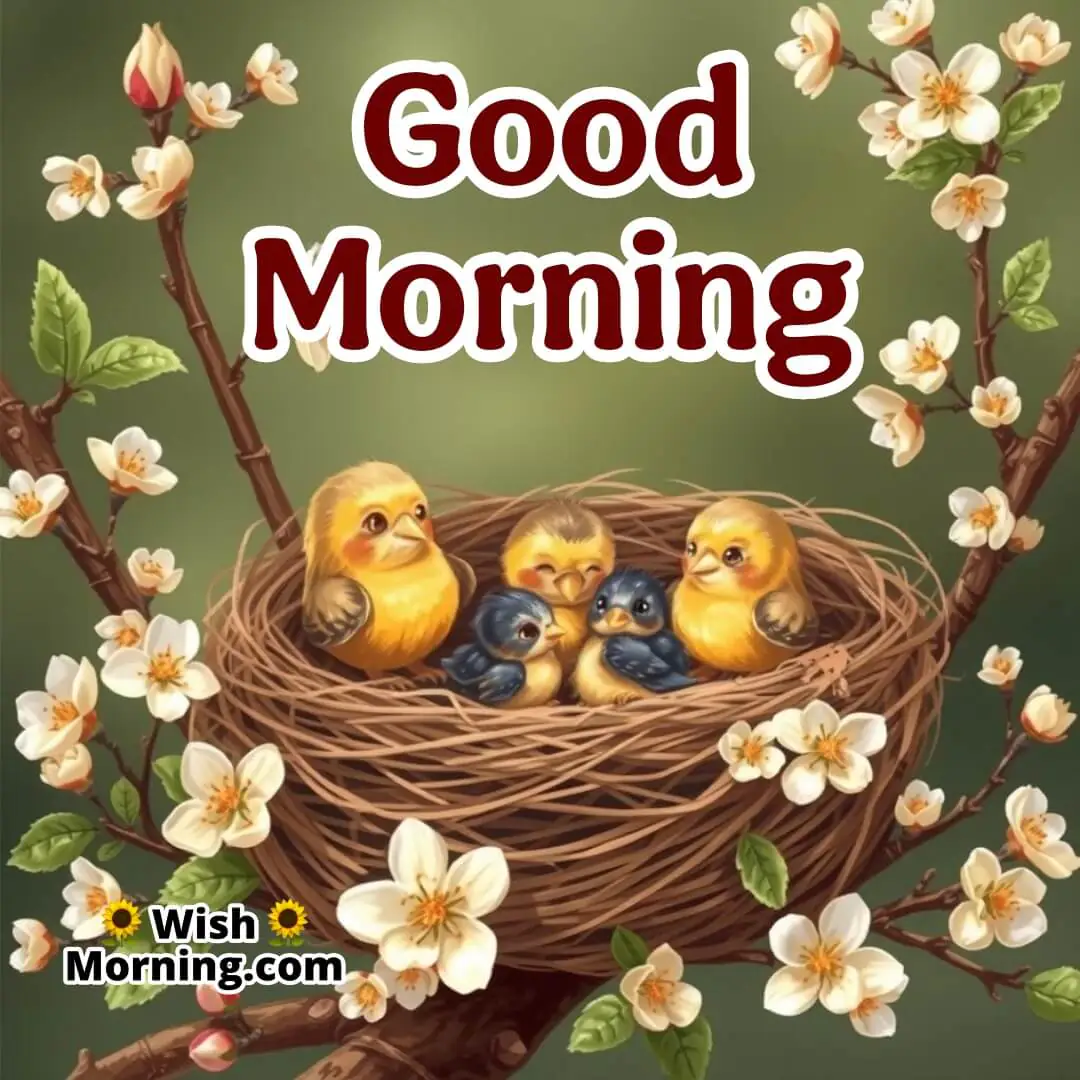 Good Morning Baby Birds In A Nest