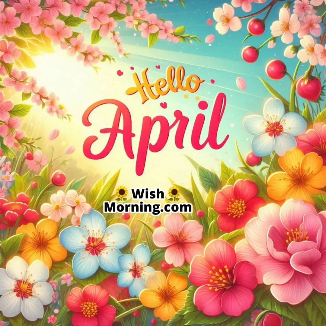 Good Morning Happy April Cherry Blossoms