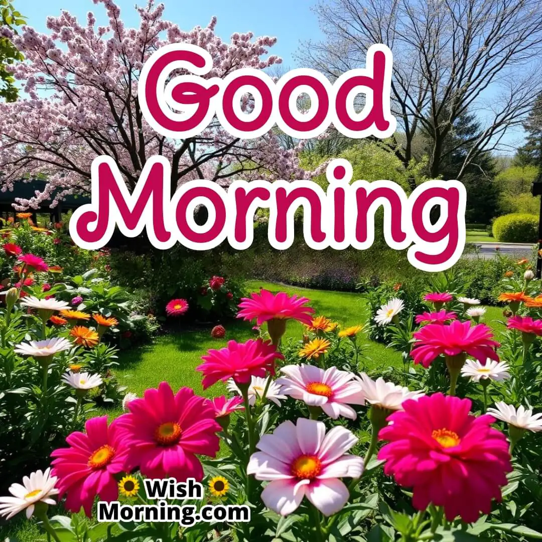 Good Morning On A Flower Garden
