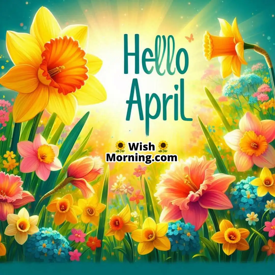 Hello April Daffodils Blooms