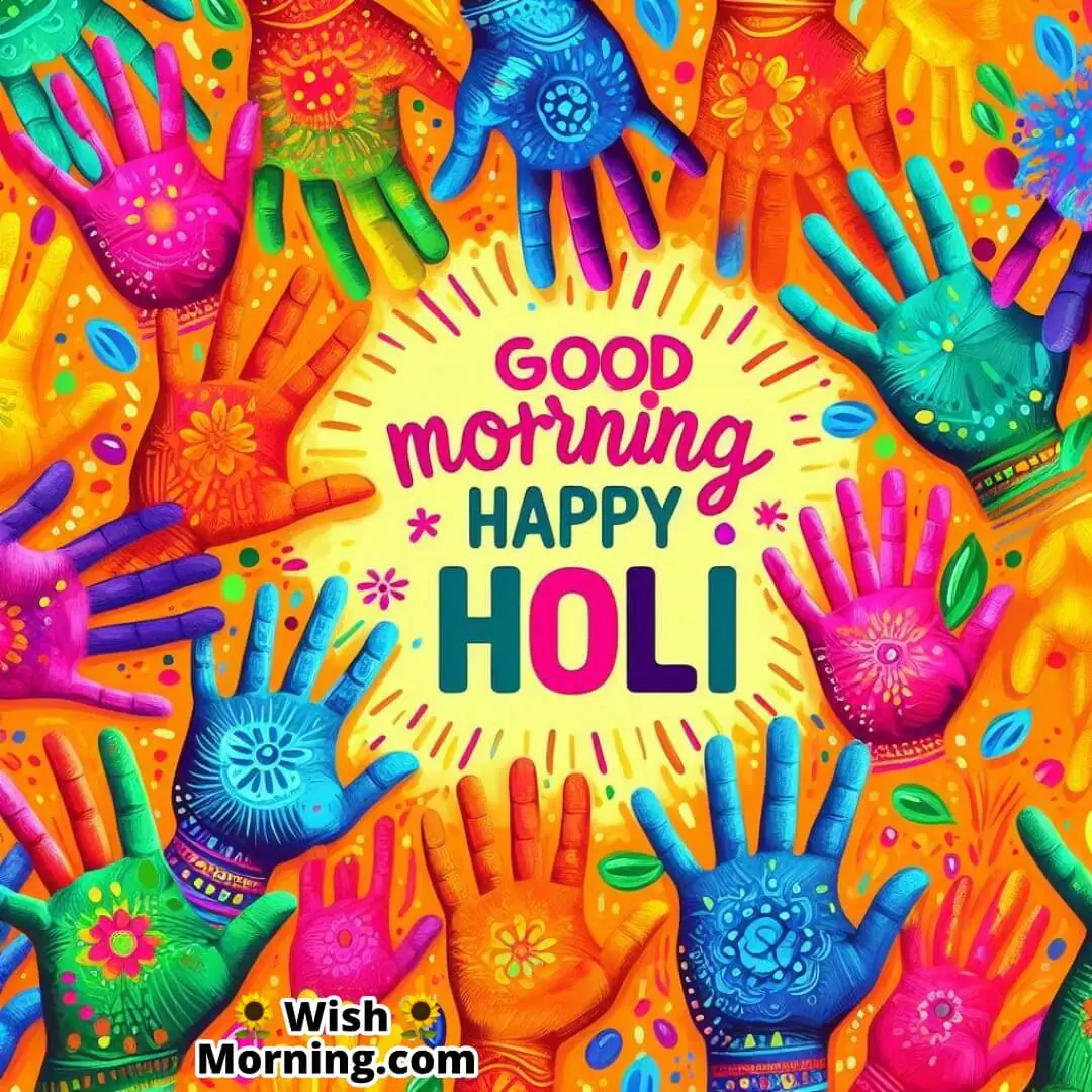 Holi Colors Happiness Morning Image