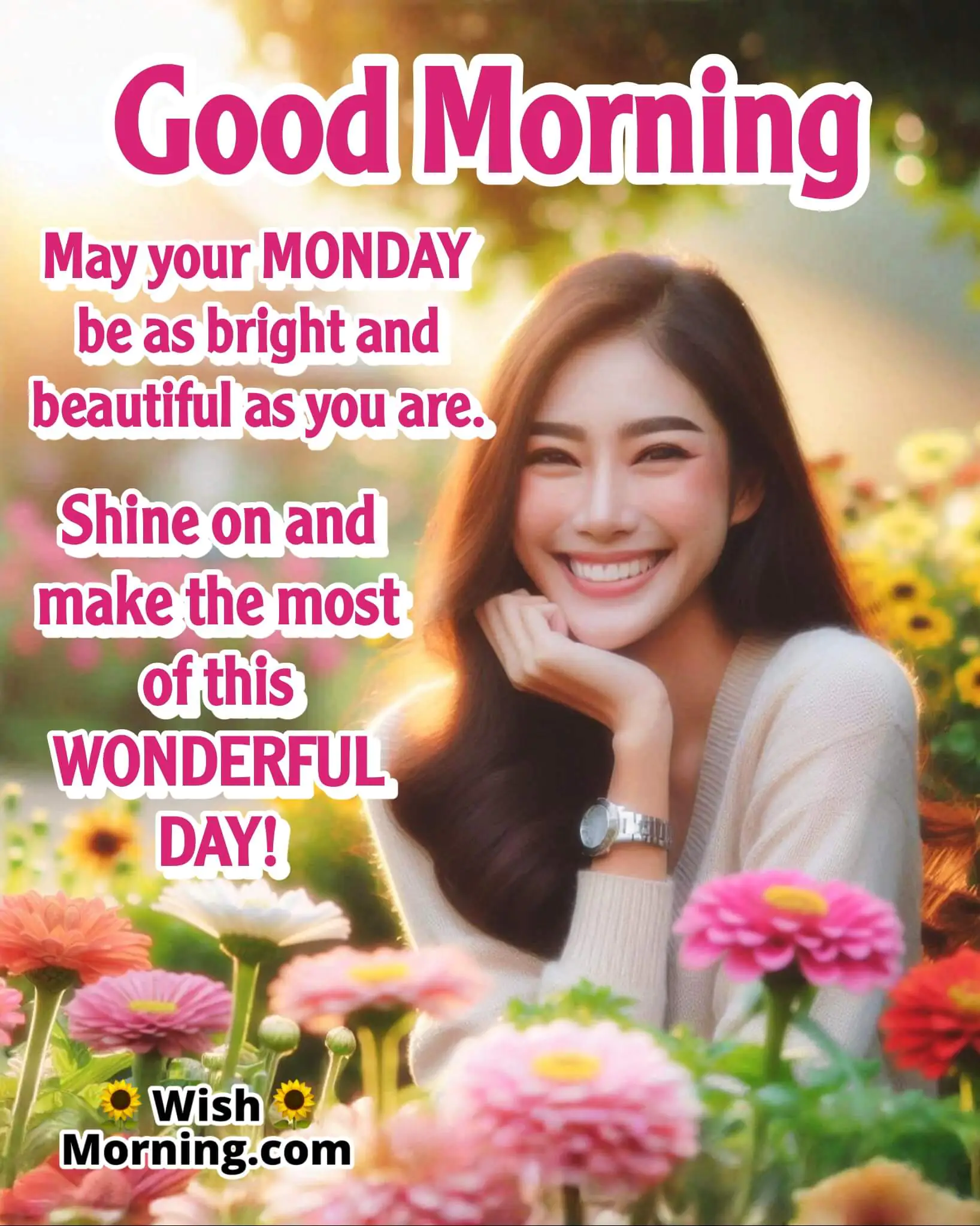 A cheerful morning scene radiating beauty, positivity, and happiness.