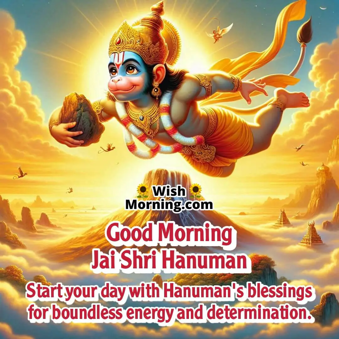 Lord Hanuman energizing the morning with strength and determination.