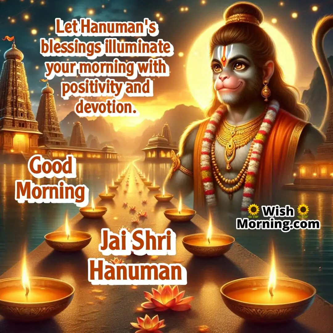 Hanuman illuminating the morning with divine positivity and devotion.