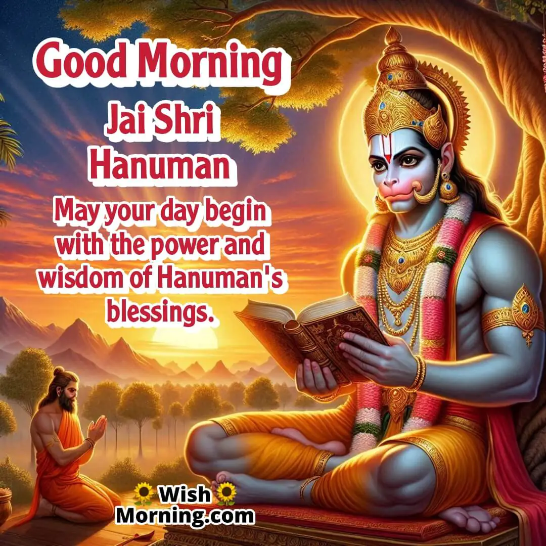 Hanuman blessing the morning with power and spiritual wisdom.
