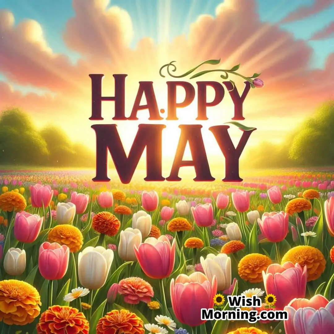 Happy May Sunshine Tulips Picture