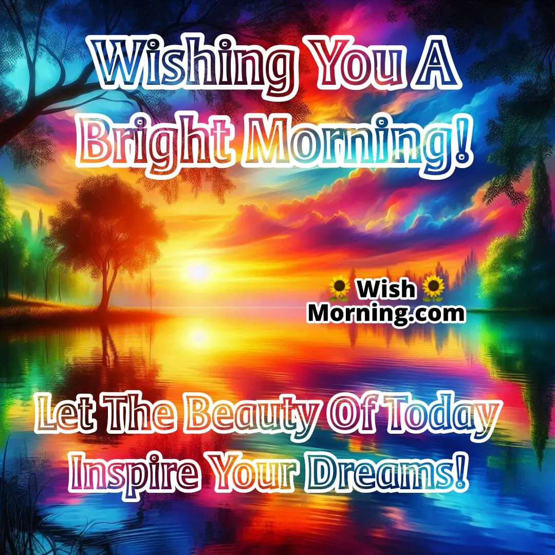 Sunrise over a lake with colorful water reflections symbolizing Beauty of Dreams.