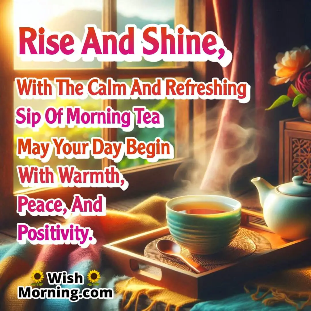 Good Morning Tea scene symbolizing calm, freshness, and a peaceful start to the day.