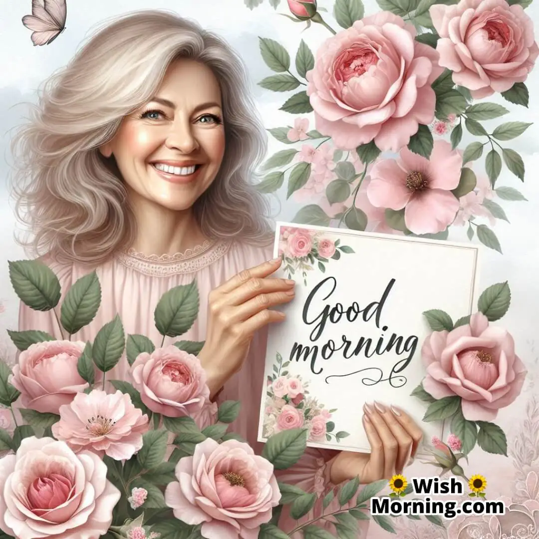 Floral Good Morning Card For Loving Mother