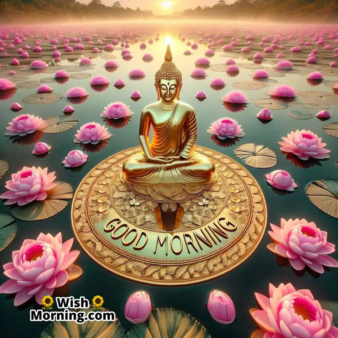 Good Morning Buddha In Lotus Pond