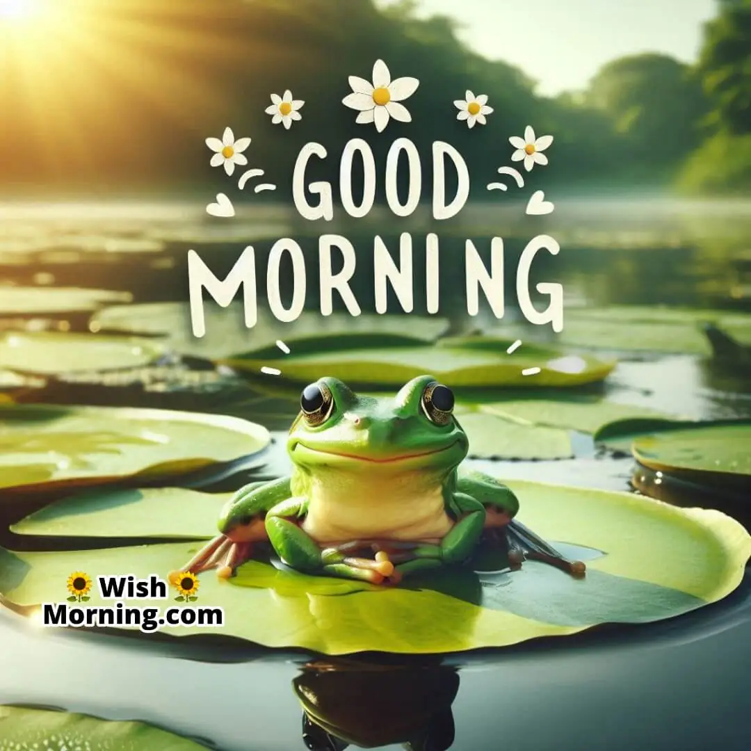 Good Morning Frog On A Lily Pad Picture