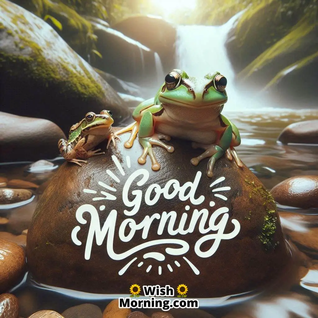 Good Morning Frogs Near Waterfall