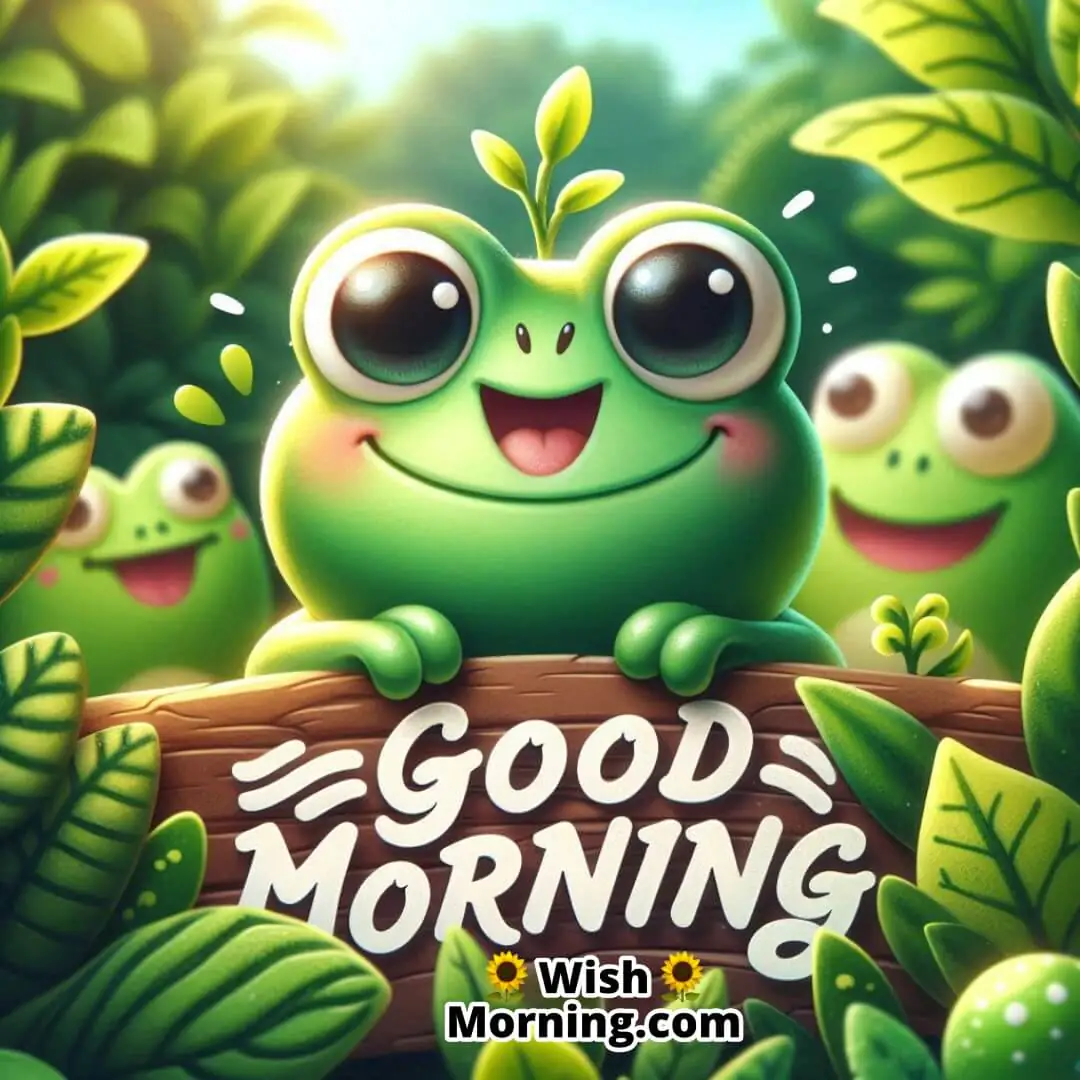 Good Morning Happy Frog Image