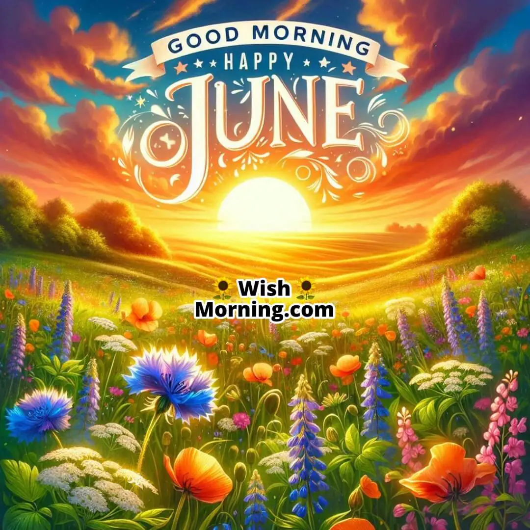 Good Morning Happy June With Wildflower Ima
