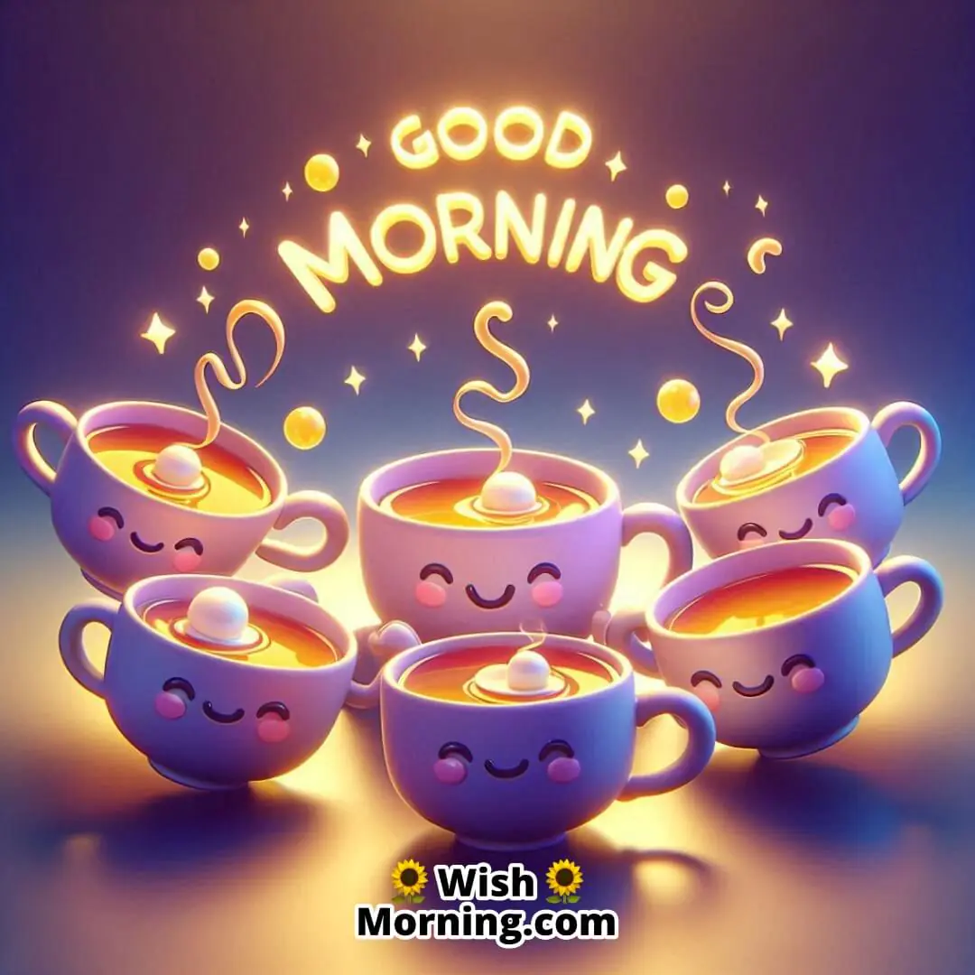 Good Morning Tea Cup Friends Image