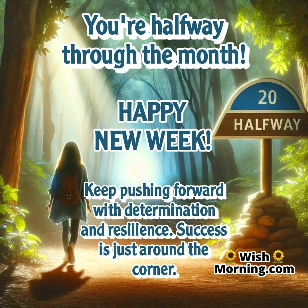 Motivational New Week path image showing progress and hope.