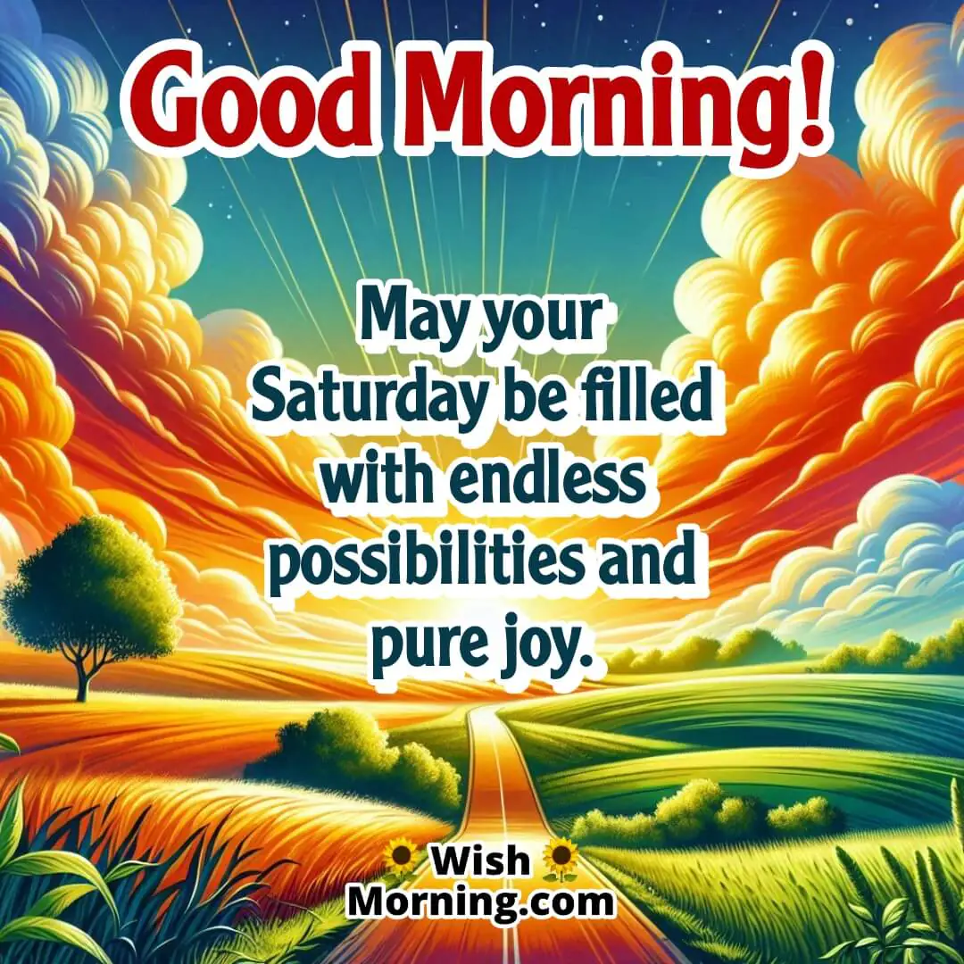 An open path with a sunrise symbolizing endless possibilities and joy on a Saturday.