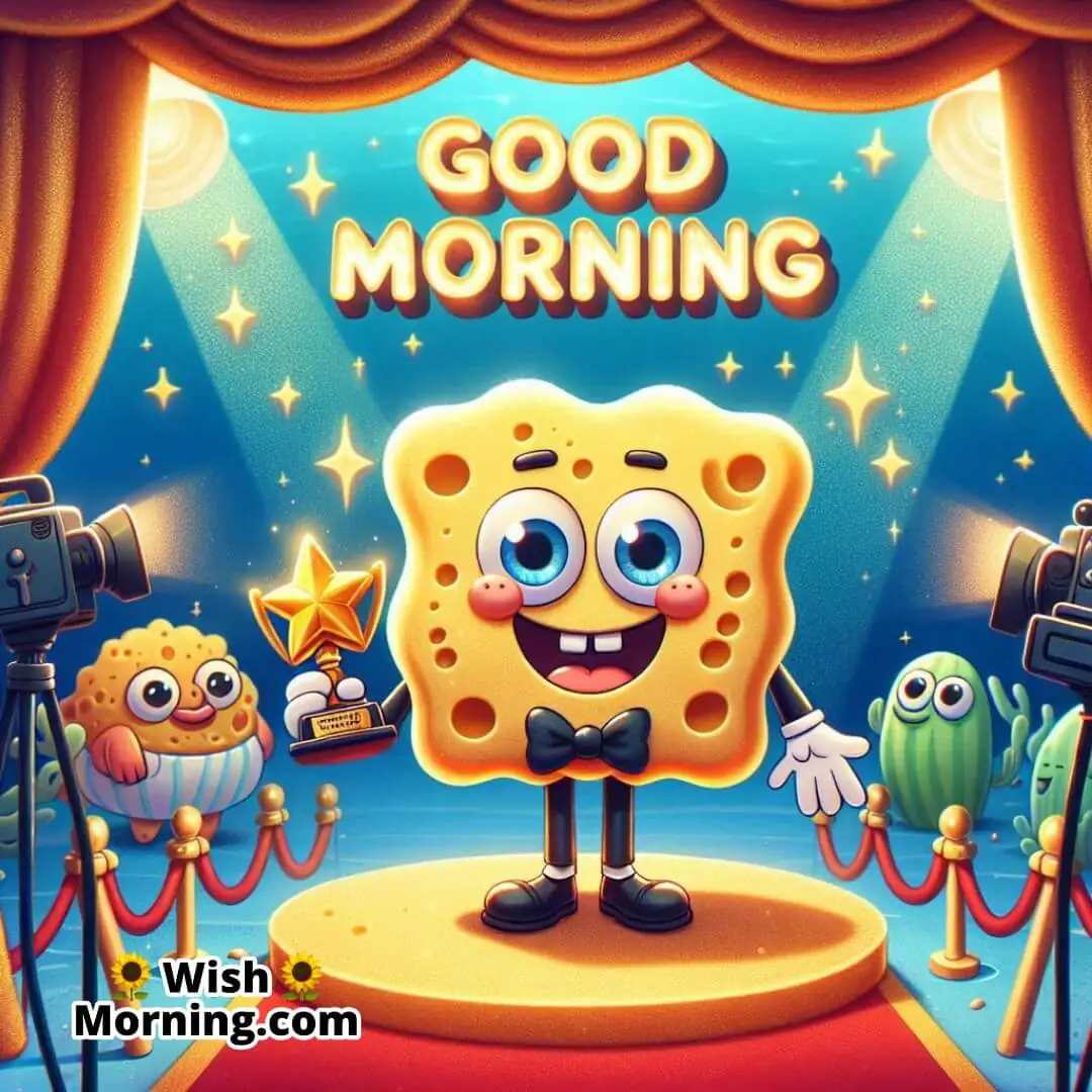 Good Morning SpongeBob image featuring — An award-themed ocean scene symbolizing critical recognition, excellence in animation, and lasting influence.