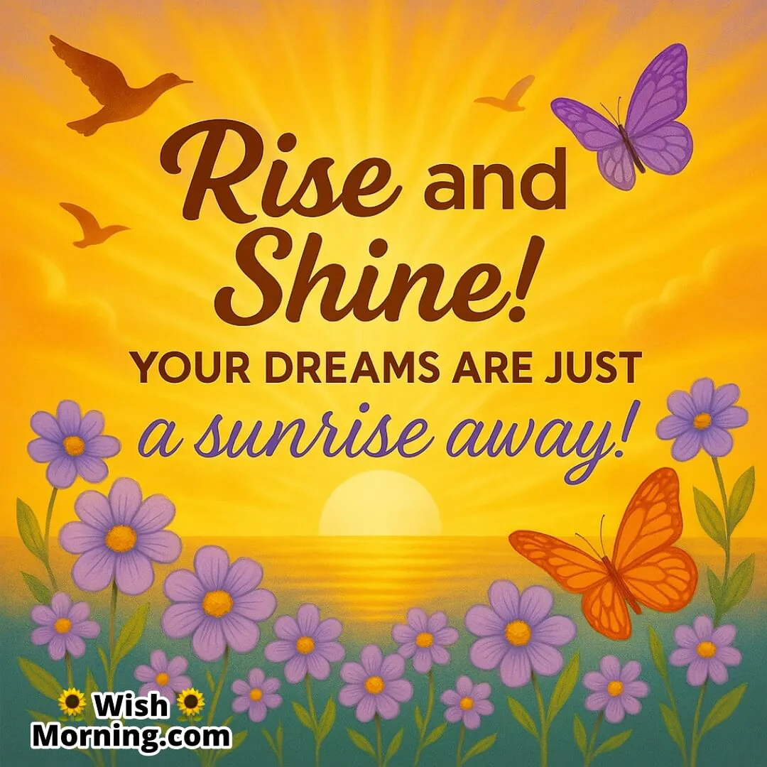 Bright sunrise with glowing sky and calm scenery symbolizing hope, dreams, and new opportunities.