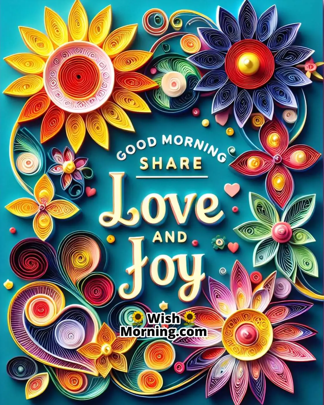 Heartwarming Quilling Art Morning Greeting