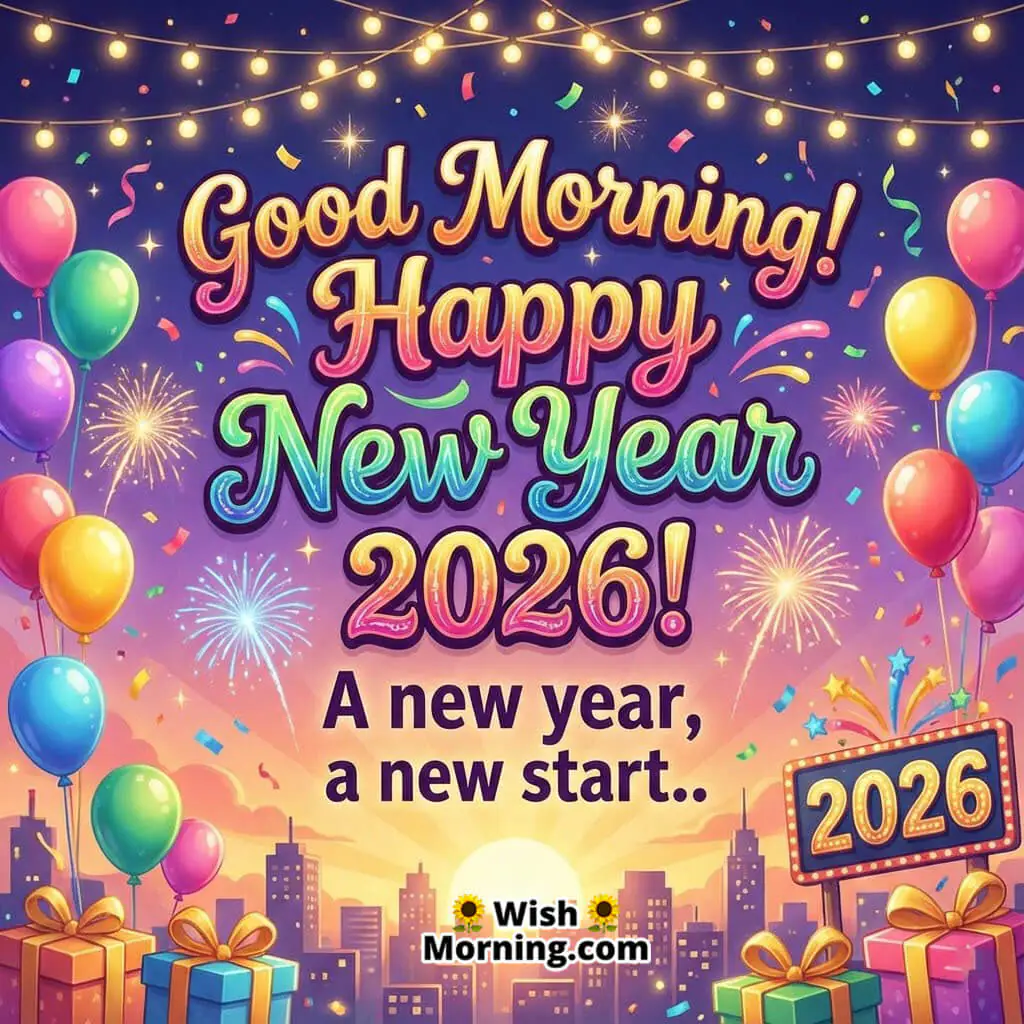 Good Morning New Year 2026 Fresh Start