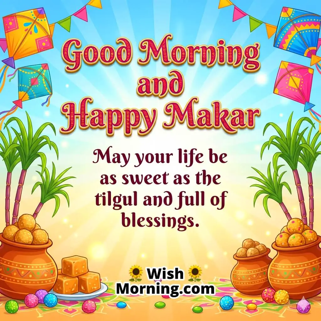 Good Morning Happy Makar Sankranti Sweets