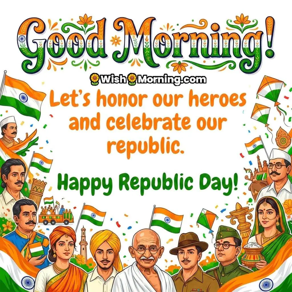 Good Morning Honor Heroes Republic Day Picture