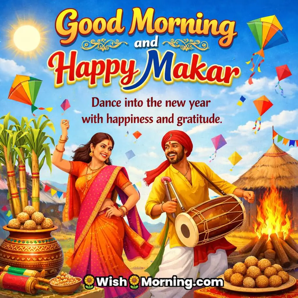 Good Morning Makar Sankranti Traditional Dance
