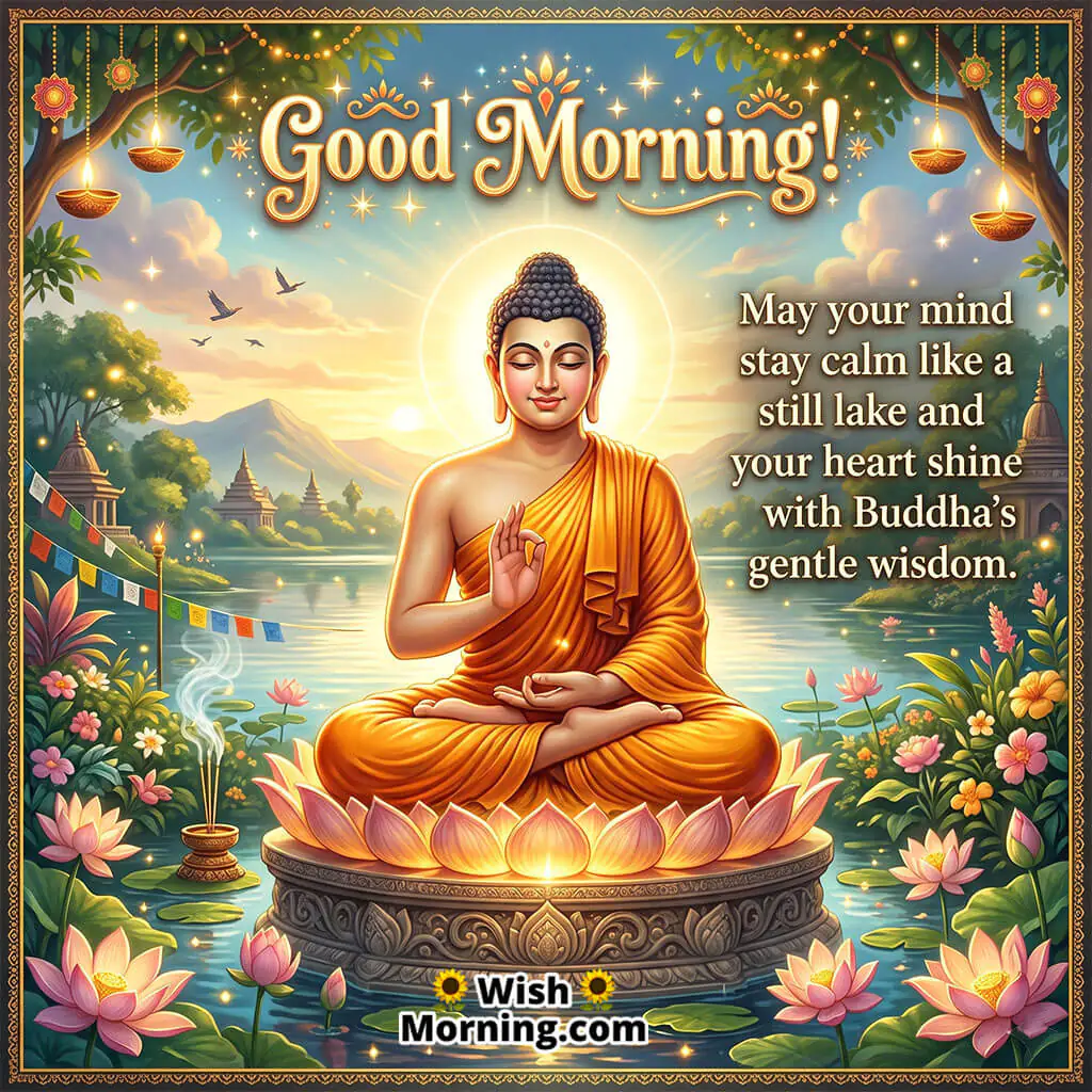 Good Morning Buddha Calm Mind Wish